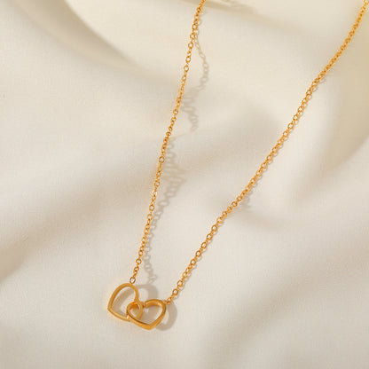 Halskette Damen Herzen Gold Karma