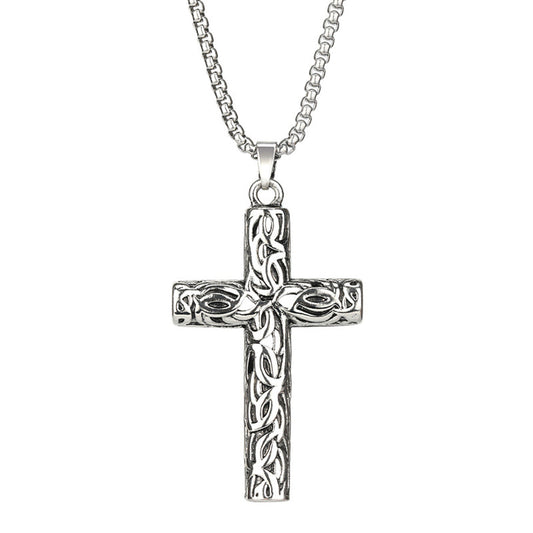 Halskette mit Kreuz Edelstahl KARMA