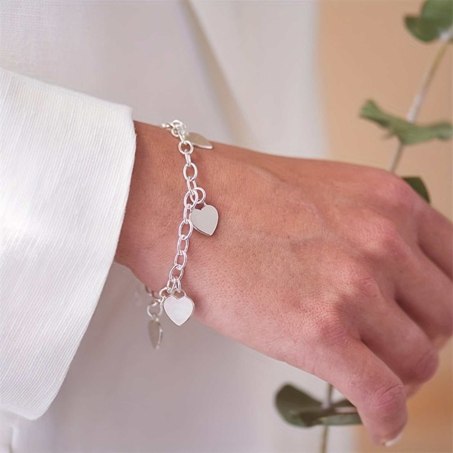 Bettelarmband mit Herzen Silber oder Gold KARMA