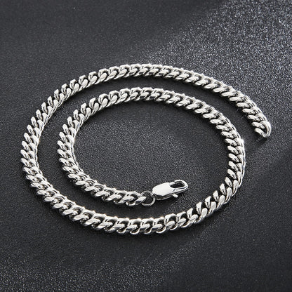 Panzerkette Edelstahl Silber 45 cm Unisex wasserfest hypoallergen Edelstahlkette Halskette KARMA