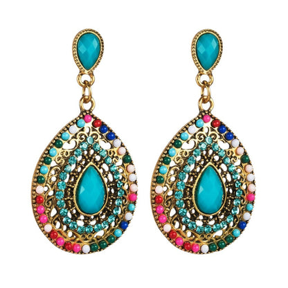 Bunte Ohrhänger Damen Boho 5 cm Ohrringe Karma