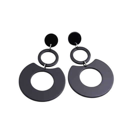 Ohrringe Schwarz 6 cm Damenohrringe bunt Karma