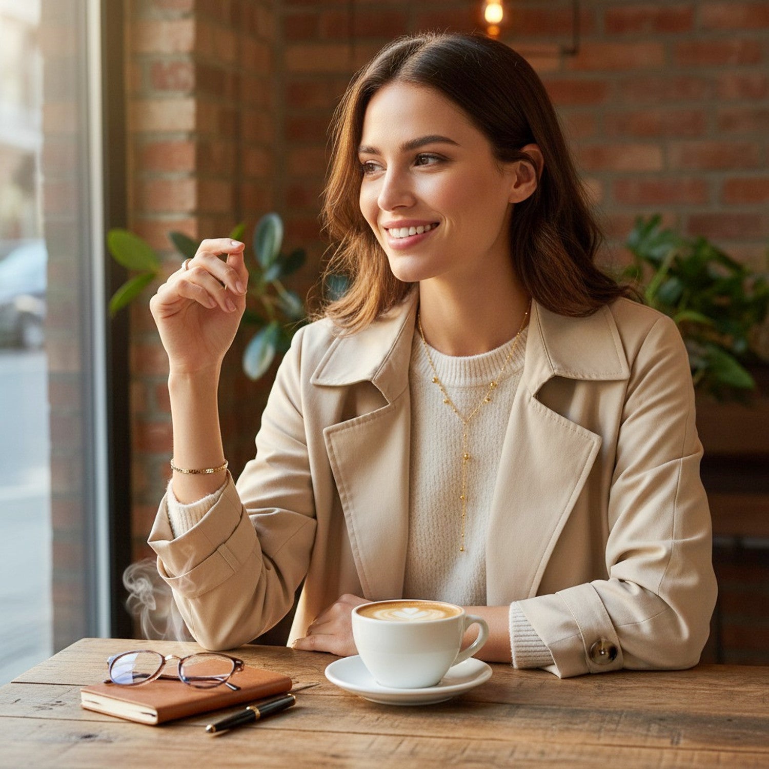 Y- Kette Gold Damen Edelstahl 41 cm wasserfest hypoallergen Karma