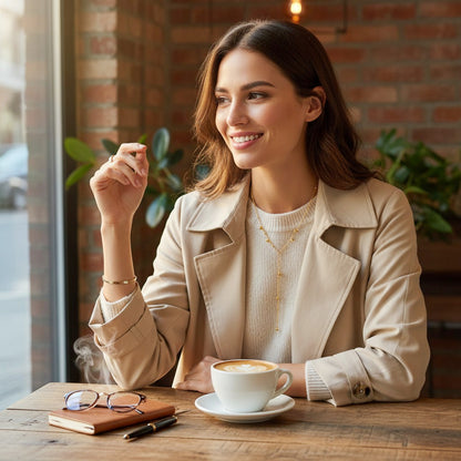 Y- Kette Gold Damen Edelstahl 41 cm wasserfest hypoallergen Karma