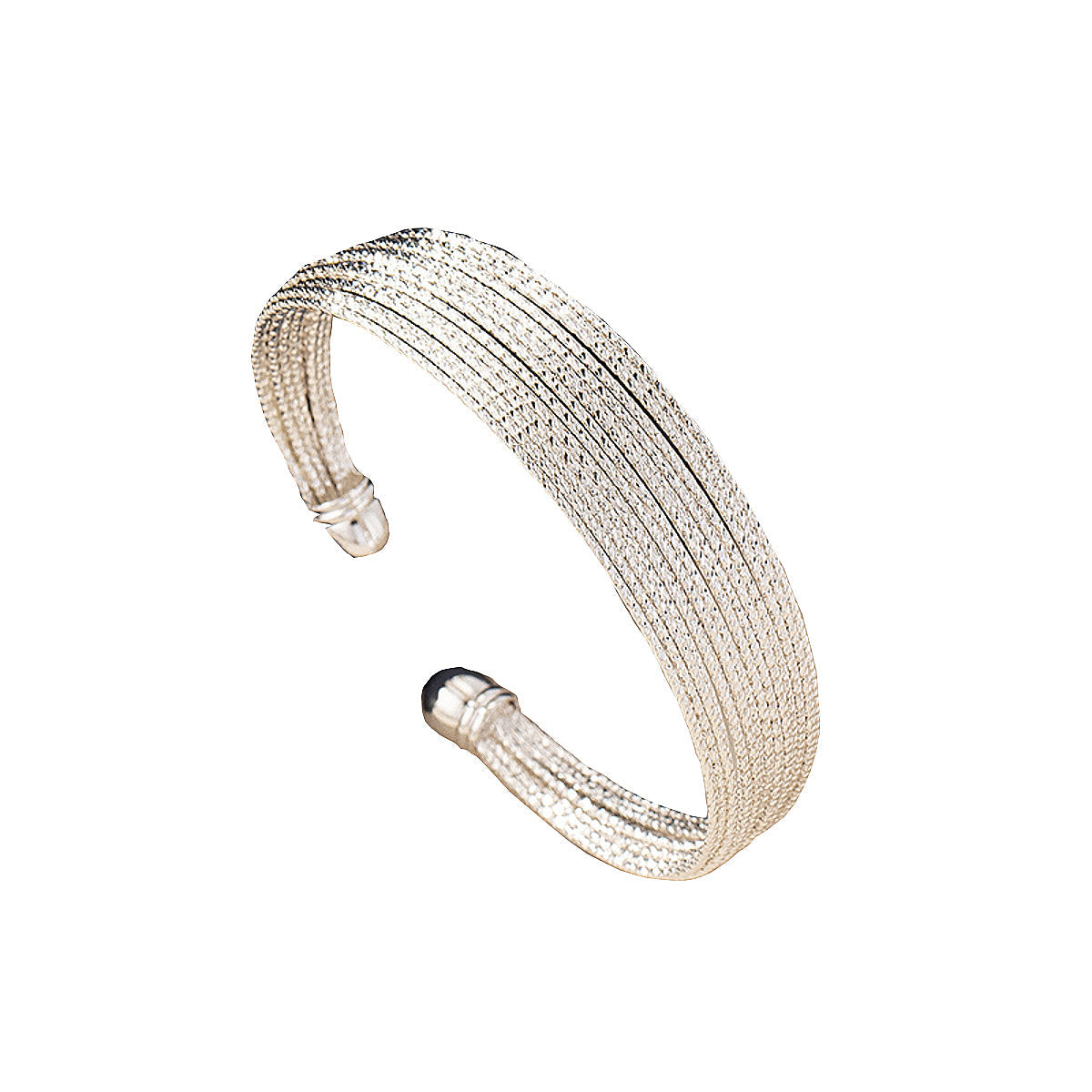 Armreif Metall Silber oder Gold dehnbar Karma