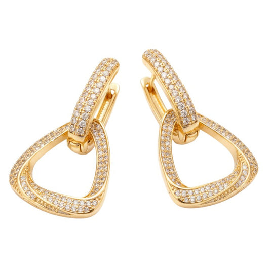 Ohrringe Kristalle Gold Damen Kristallohrringe