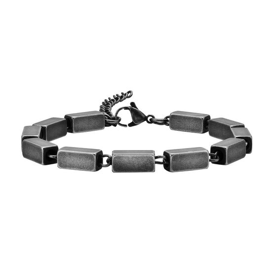 Herrenarmband Edelstahl grau KARMA