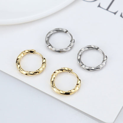 Creolen Edelstahl Silber oder Gold Karma