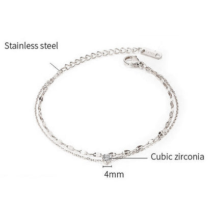 Filigranes Armband mit Zirkon KARMA