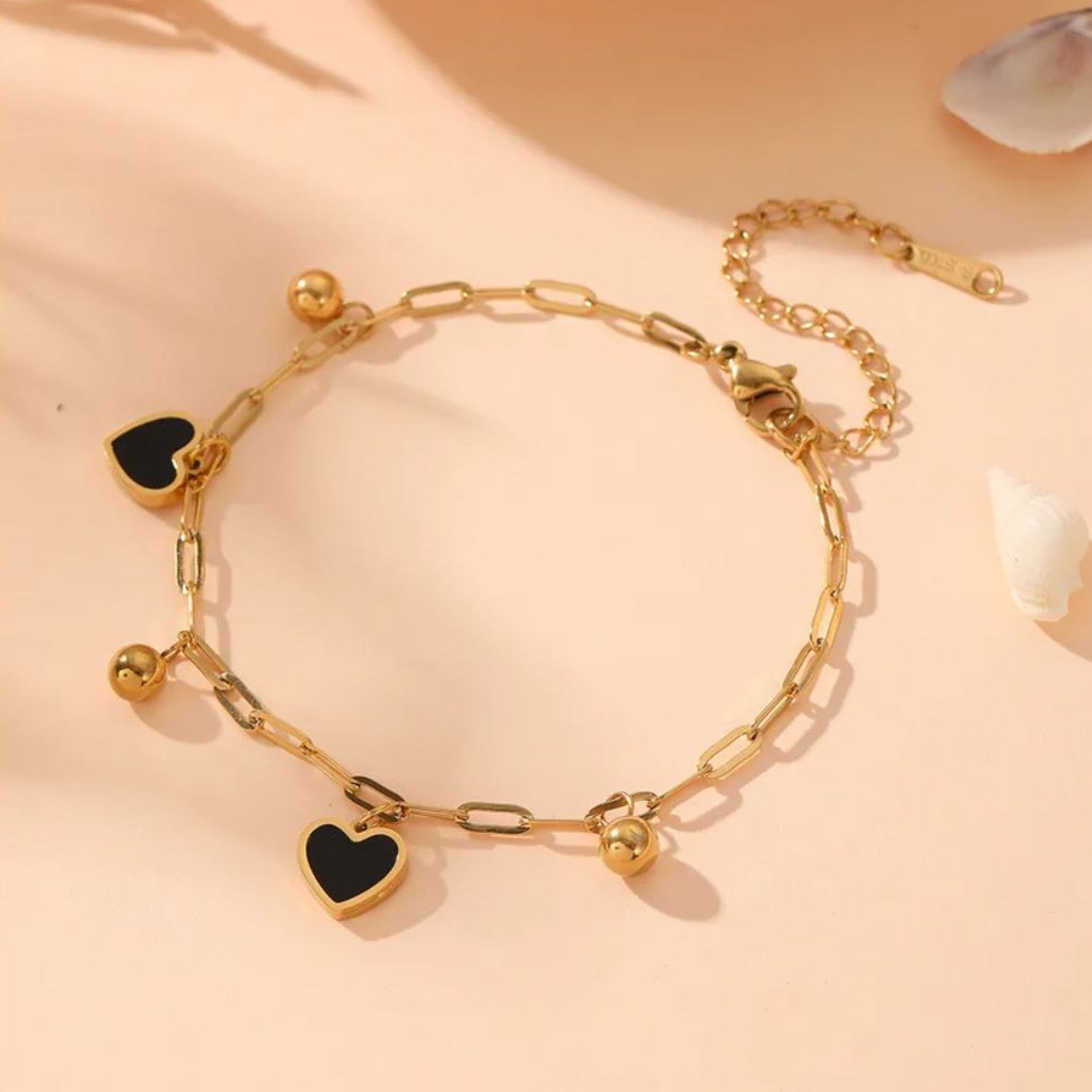 Armband Herzen Gold Edelstahl KARMA
