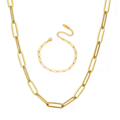 Schmuckset Gliederkette und Armband Gold KARMA