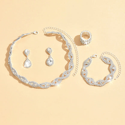 Schmuckset Kristalle Silber Legierung KARMA