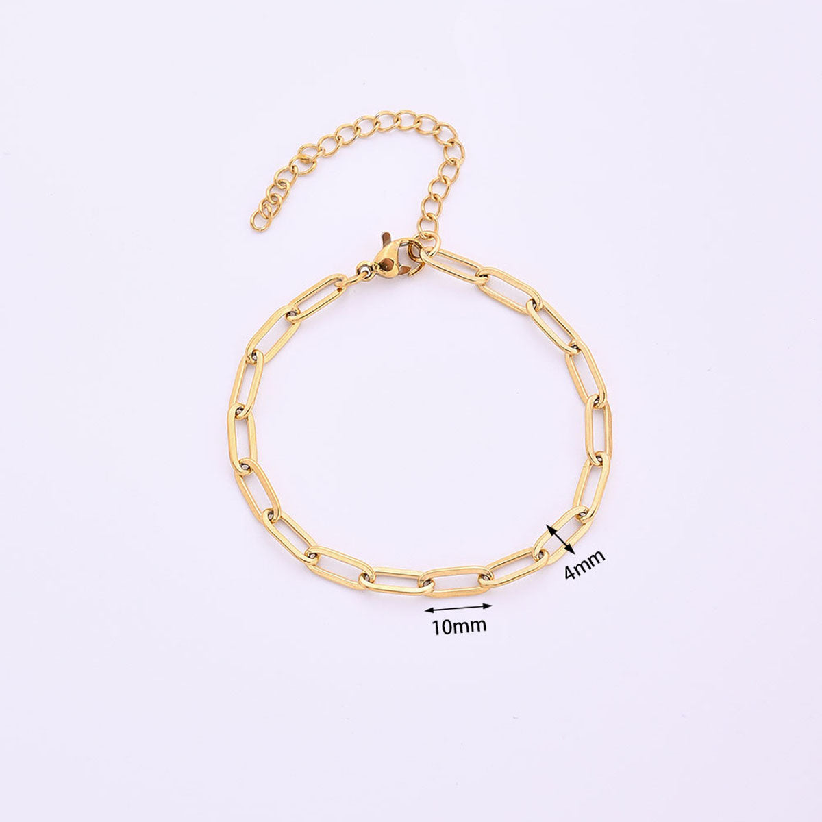 Gliederarmband Edelstahl Silber oder Gold KARMA