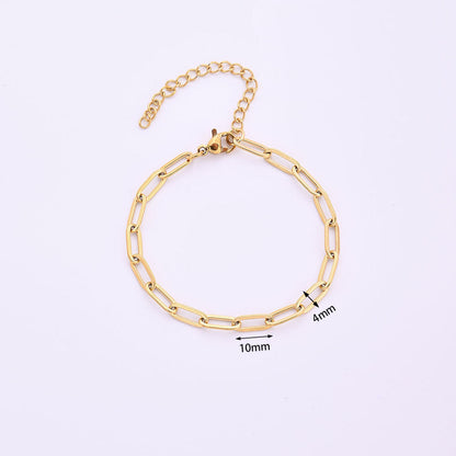 Gliederarmband Edelstahl Silber oder Gold KARMA