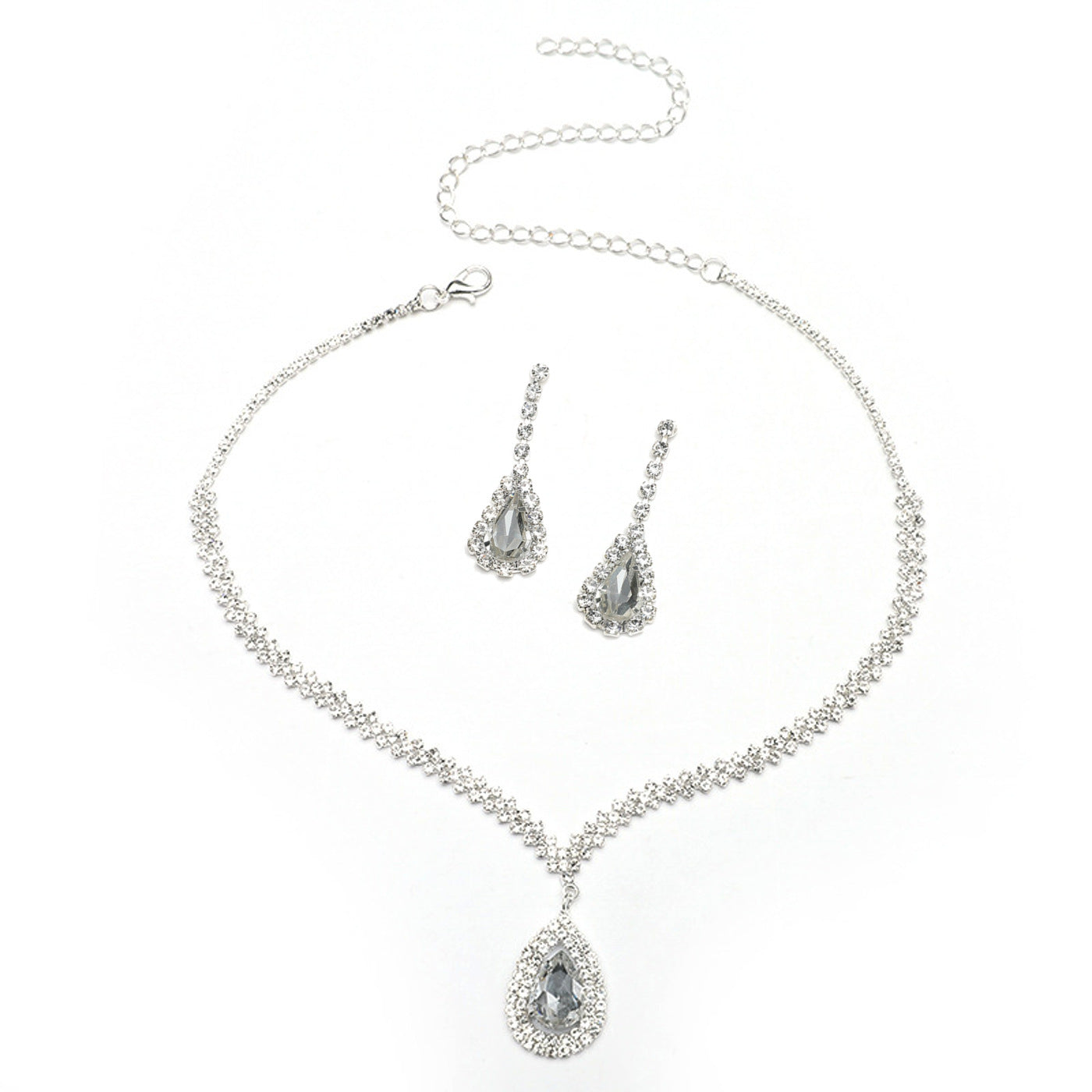 Schmuckset Silber Edelstahl Kristalle KARMA