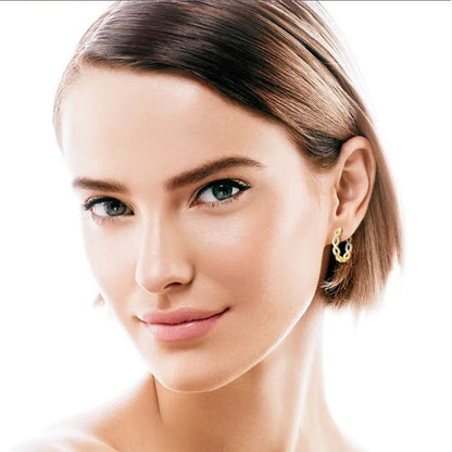 Creolen gedreht mit Moisannite Silber od. Gold KARMA