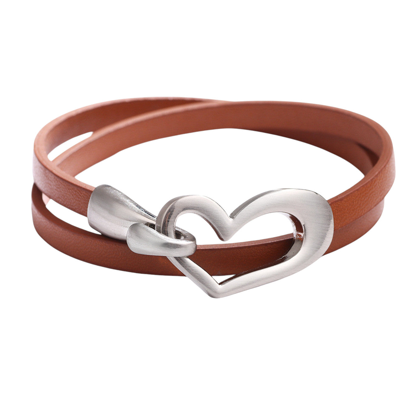 Lederarmband Herz verschiedene Farben Karma