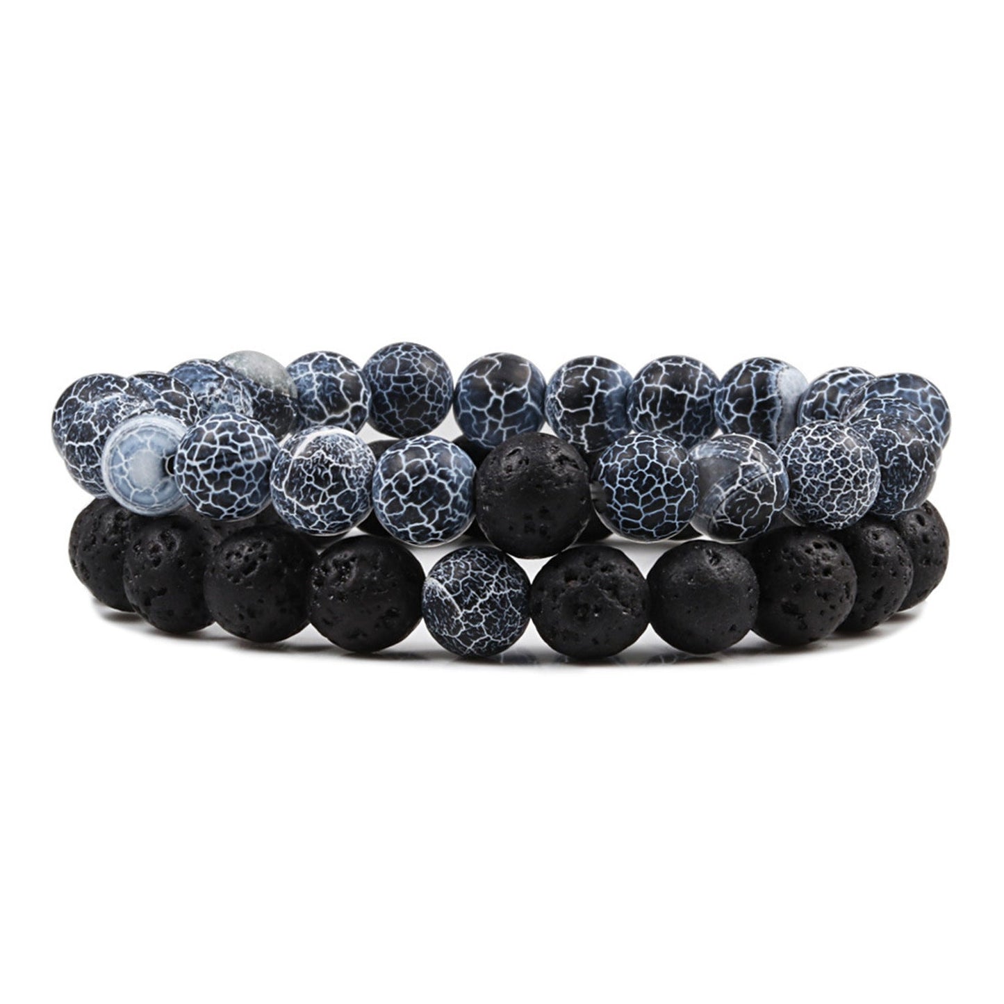 Armband Damen Lavasteine 2teilig KARMA