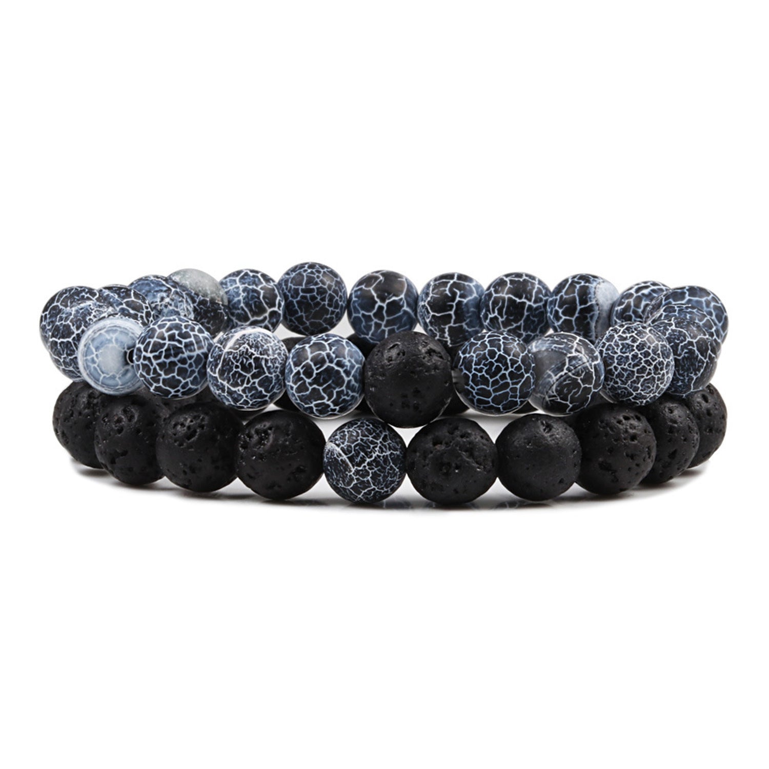 Armband Damen Lavasteine 2teilig KARMA