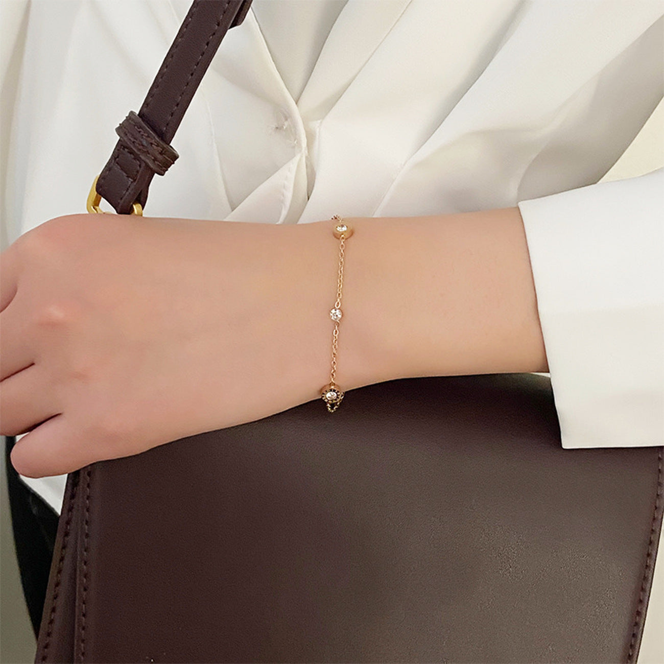 Armband mit Kristall Gold oder Silber KARMA