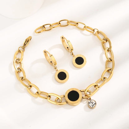 Schmuckset Gold Armband und Ohrringe Karma