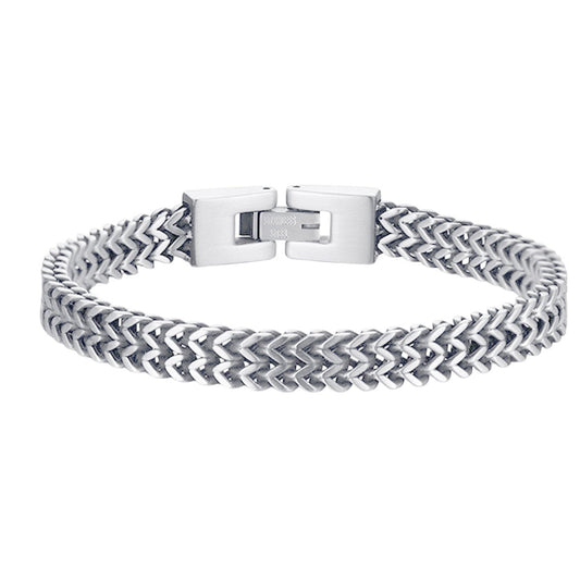 Armband Herren Edelstahl Gold, Silber, Schwarz od. Grau KARMA