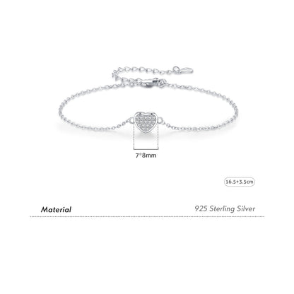 Damenarmband Silber 925 mit Herz KARMA