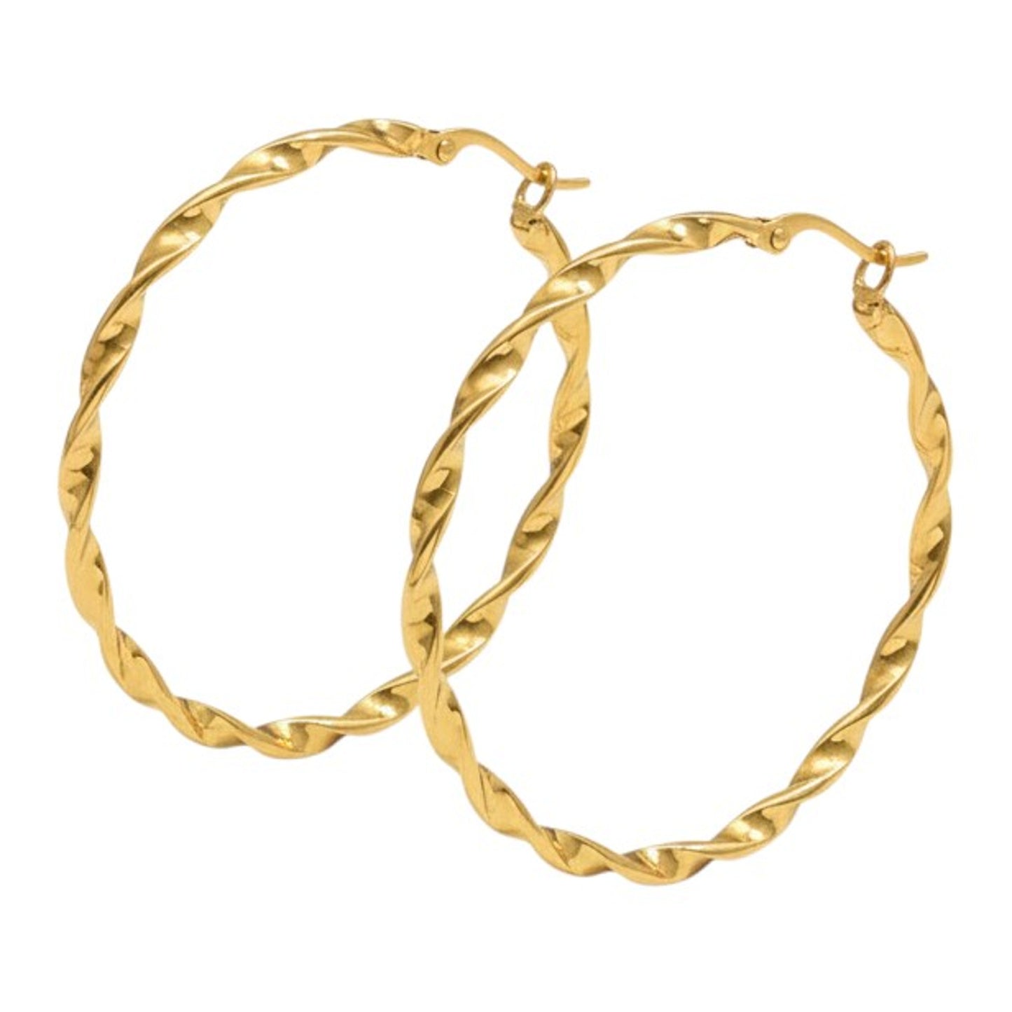 Creolen Gold Edelstahl 5 cm Damenohrringe