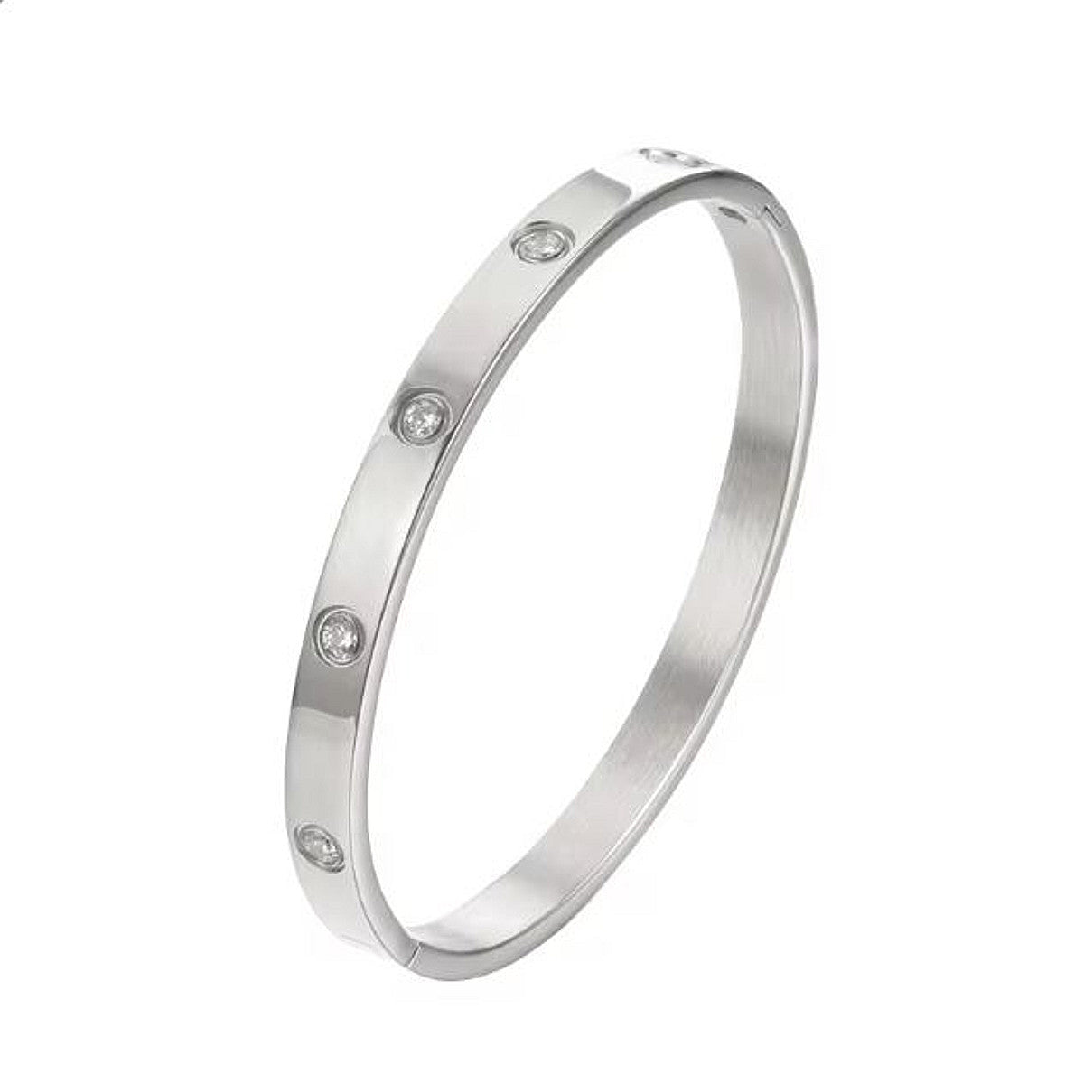 Damenarmreif in Silber aus Edelstahl Karma