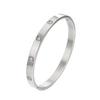 Damenarmreif in Silber aus Edelstahl Karma