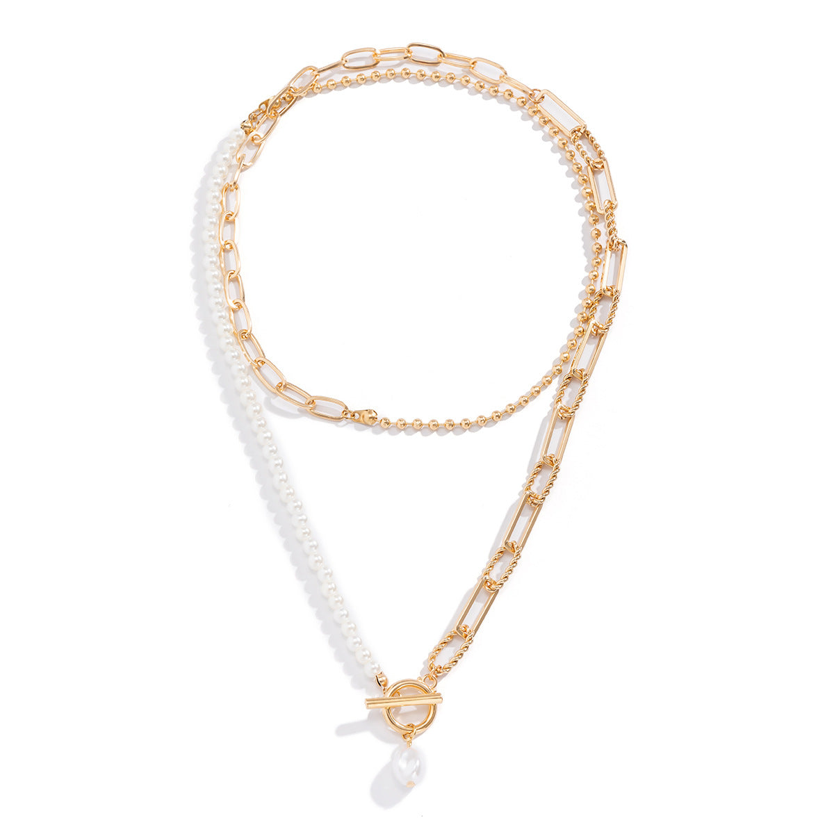 Damenhalskette mit Perlen Gold KARMA