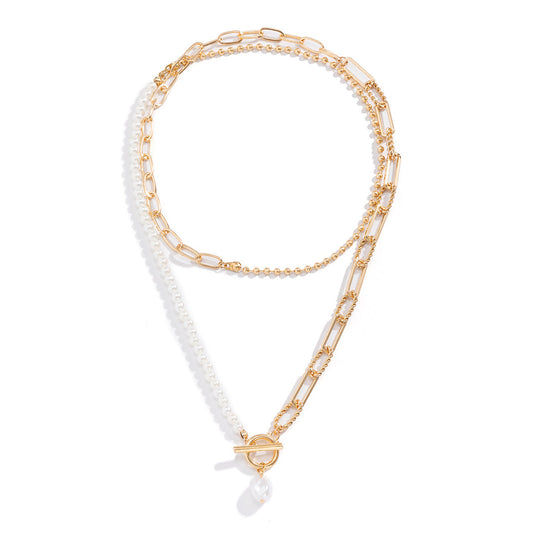 Damenhalskette mit Perlen Gold KARMA