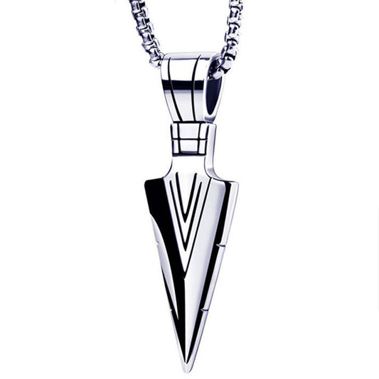 Herrenhalskette Pfeilspitze Silber Karma