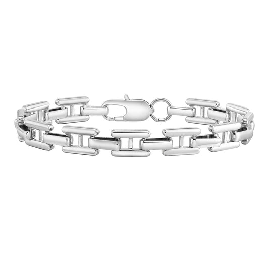 Armband Herren Edelstahl Silber KARMA