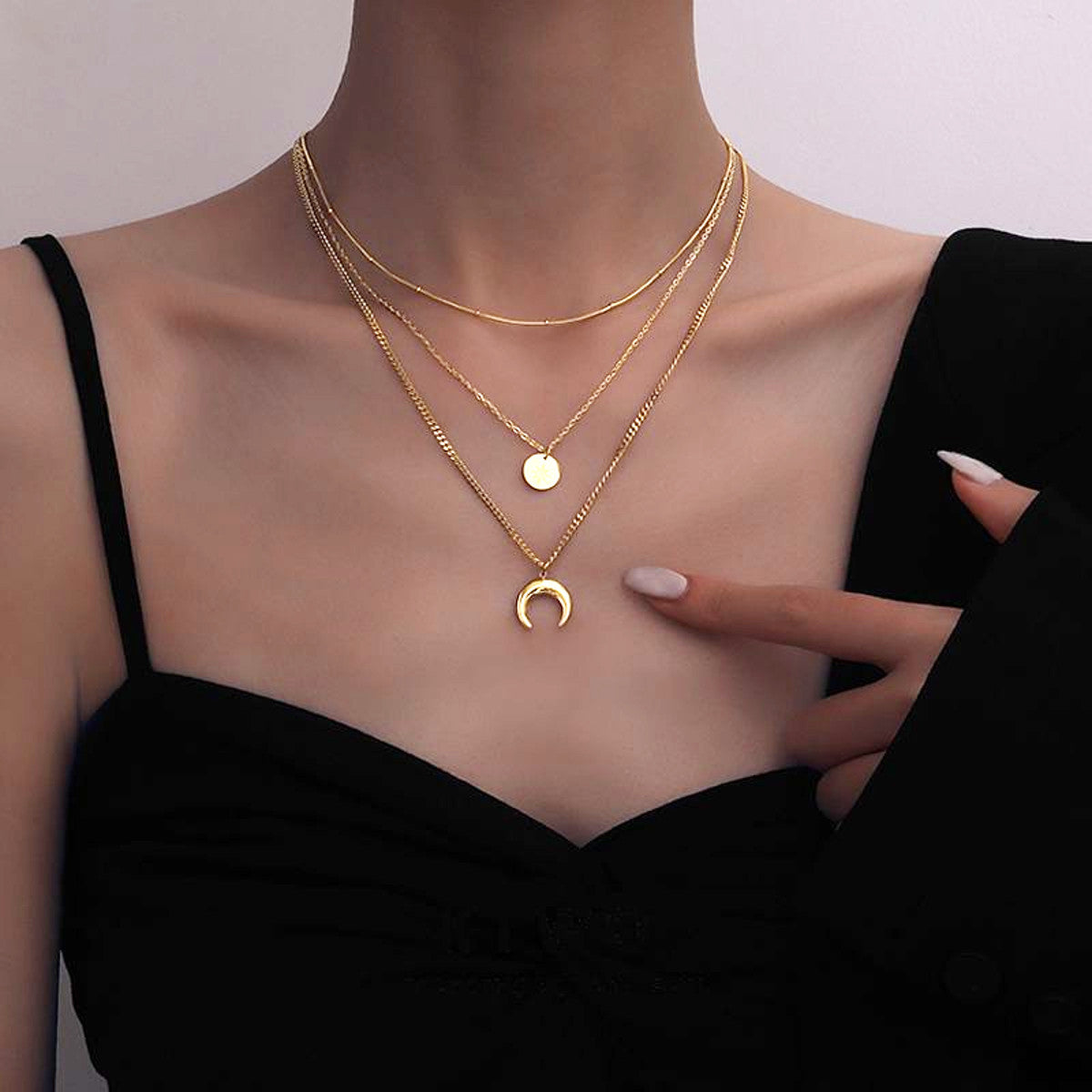 Halskette mehrlagig Gold KARMA