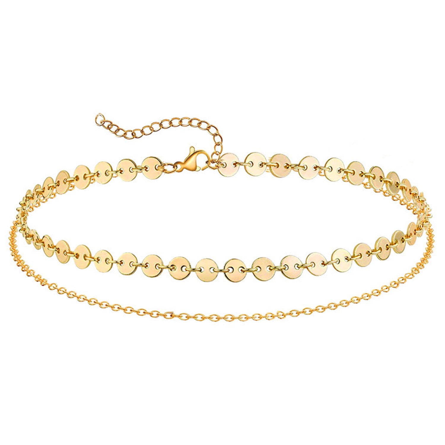 Fußkette Gold Edelstahl verstellbares Fußkettchen modern wasserfest hypoallergen rostfrei Karma