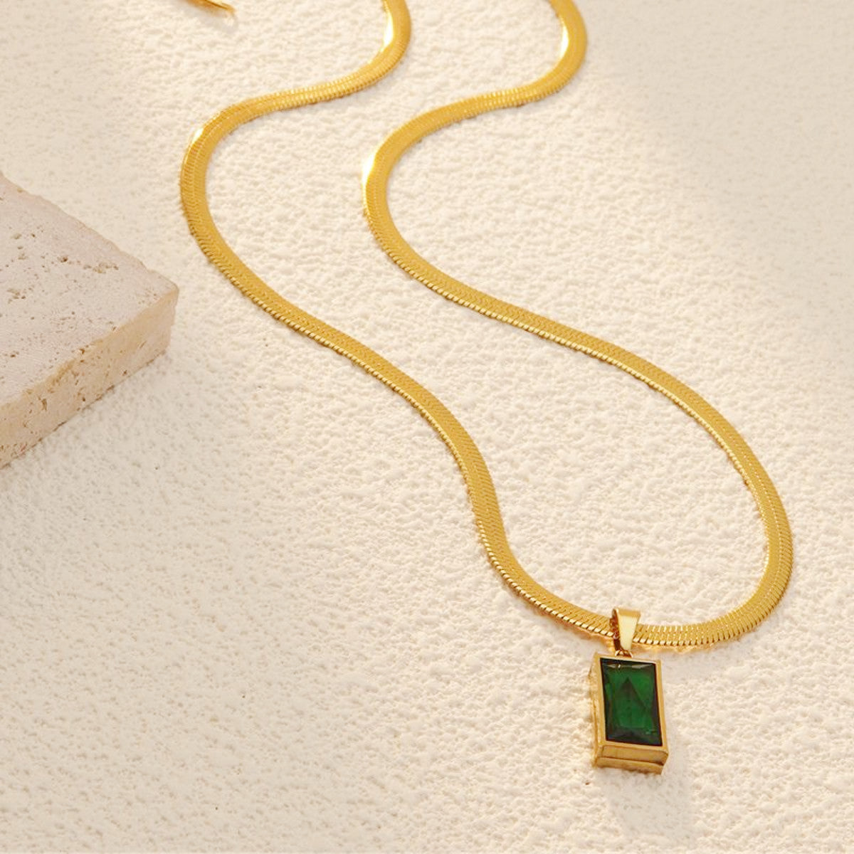 Schmuckset Gold Grün Karma