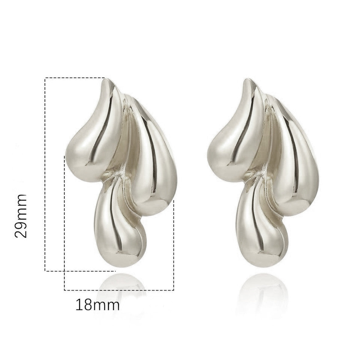 Ohrstecker Tropfennform Gold oder Silber Karma