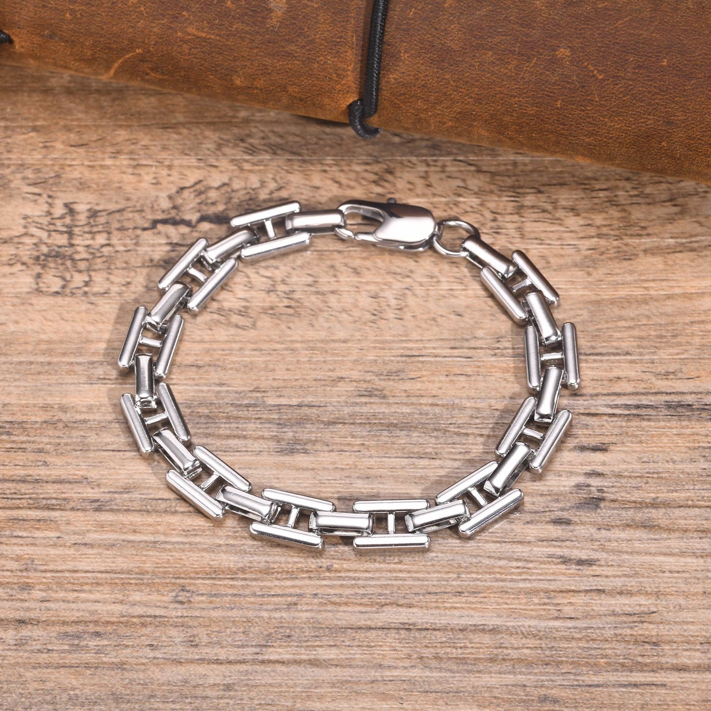 Armband Herren Edelstahl Silber KARMA