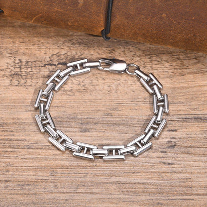 Armband Herren Edelstahl Silber KARMA