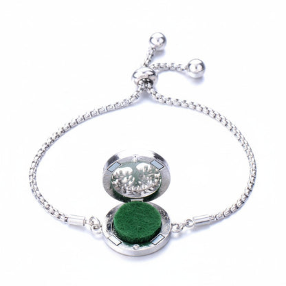 Aromatherapie Armband Edelstahl Silber Lebensbaum Duft Armband Parfümarmband Karma