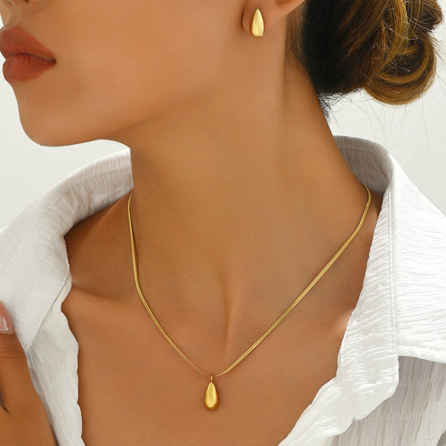 Schmuckset Ohrringe und Halskette Gold KARMA