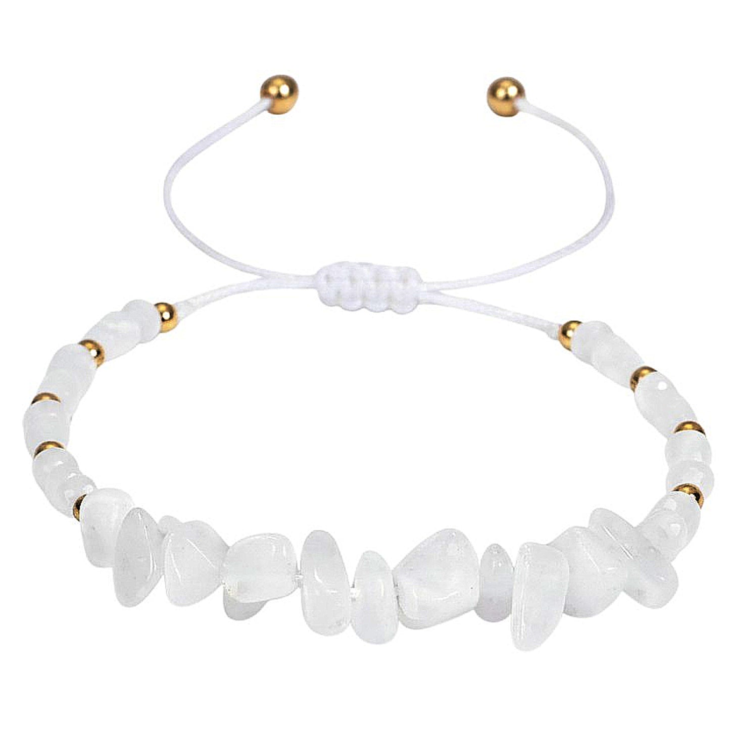 Armband Naturstein Weiß Unisex Natursteinarmband Karma