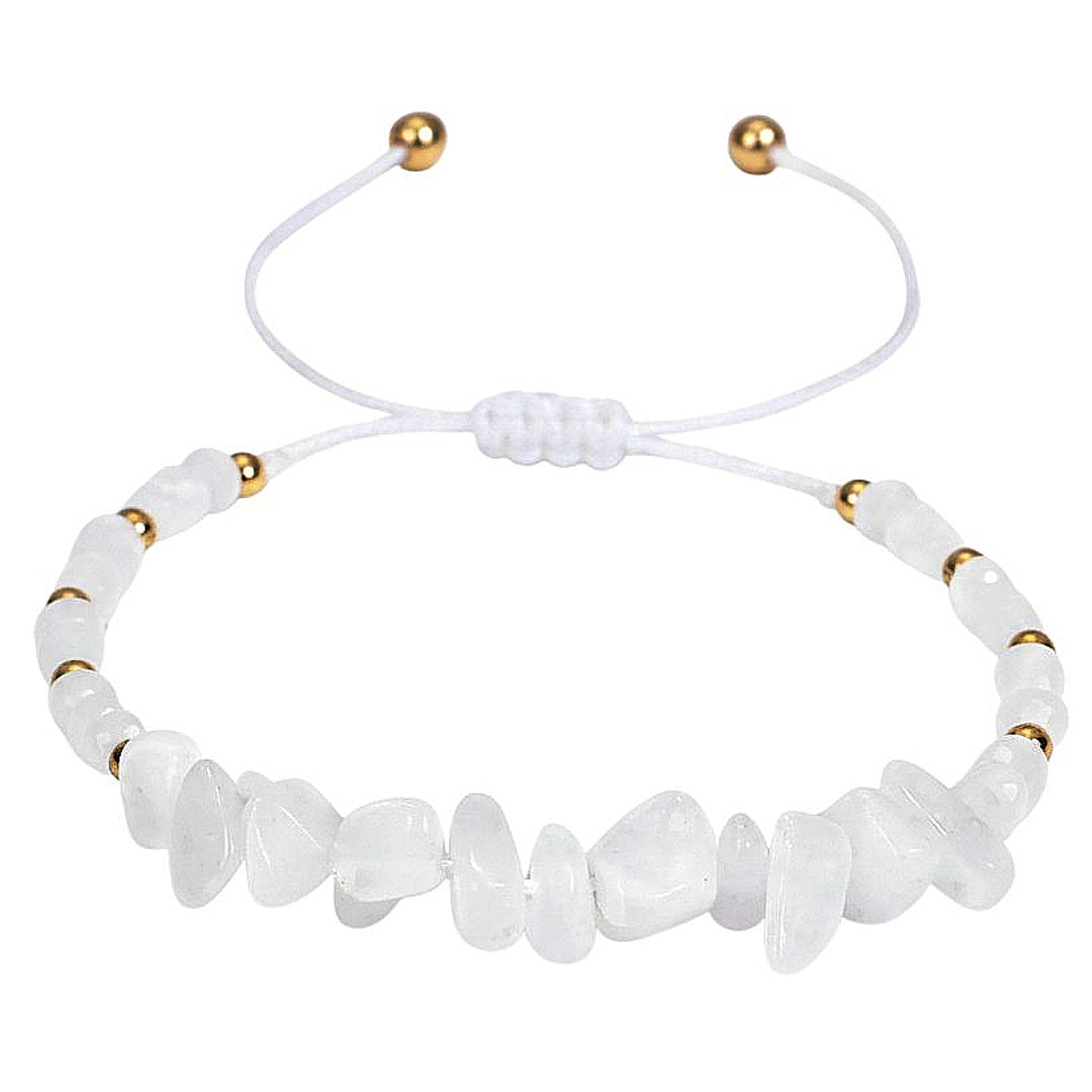 Armband Naturstein Weiß Unisex Natursteinarmband Karma