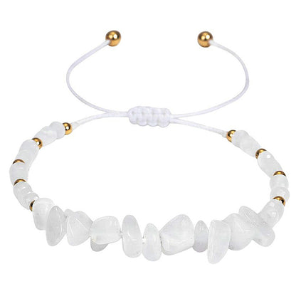 Armband Naturstein Weiß Unisex Natursteinarmband Karma