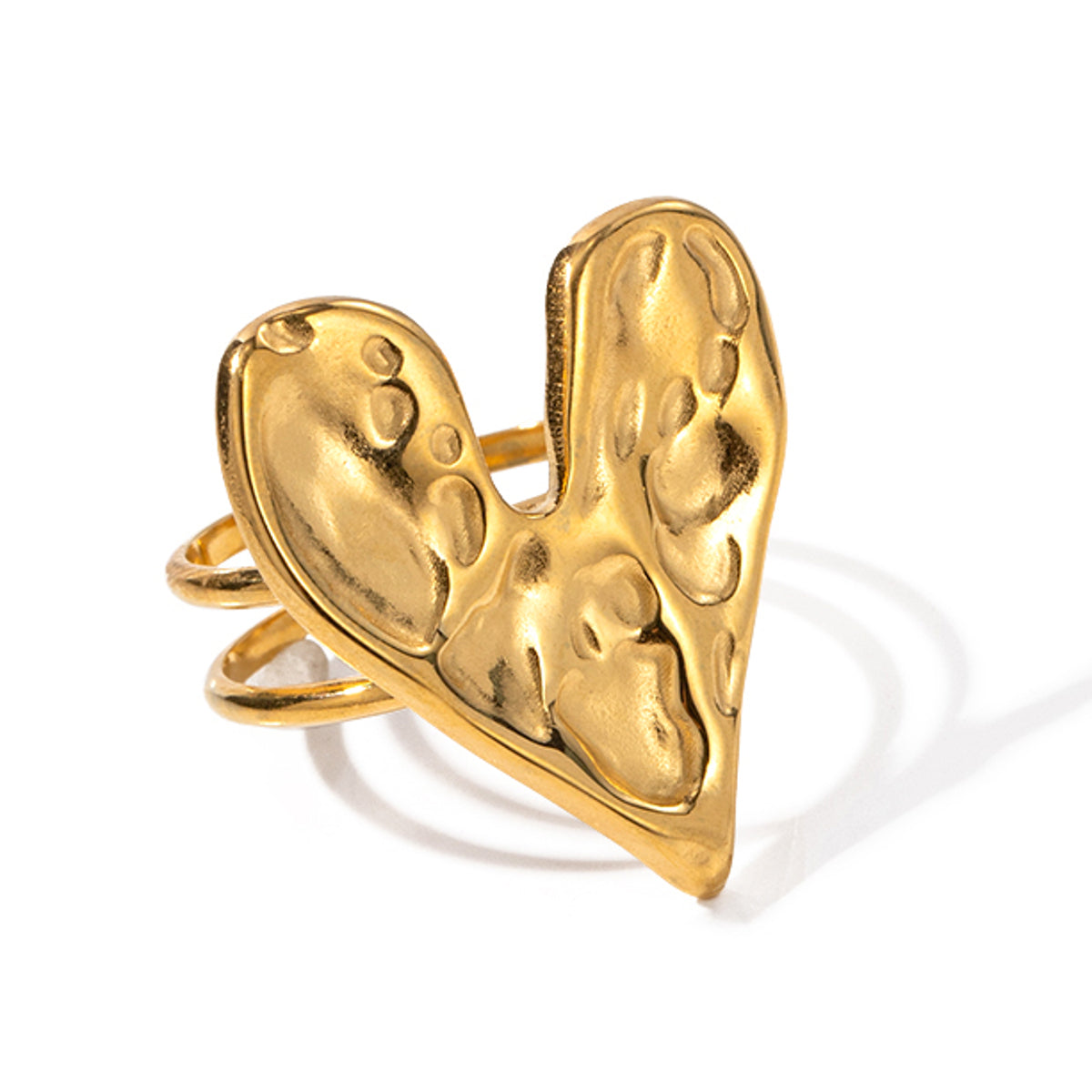 Damenring Herz Edelstahl Gold oder Silber KARMA