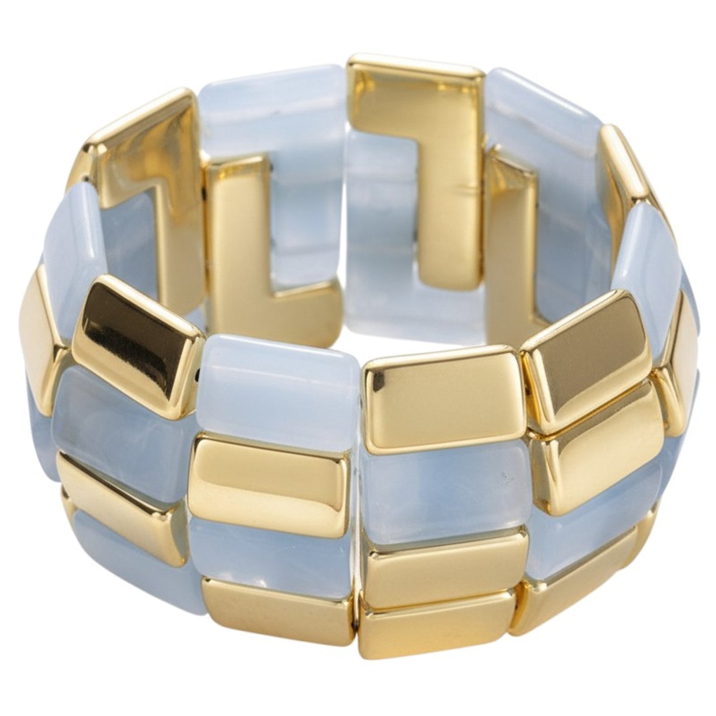 Breites Armband Damen Acryl vers. Farben modern dehnbar KARMA