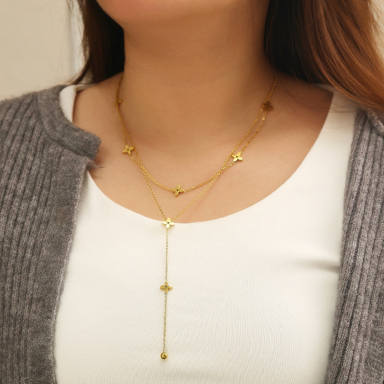 Layeringkette Sterne Silber oder Gold KARMA
