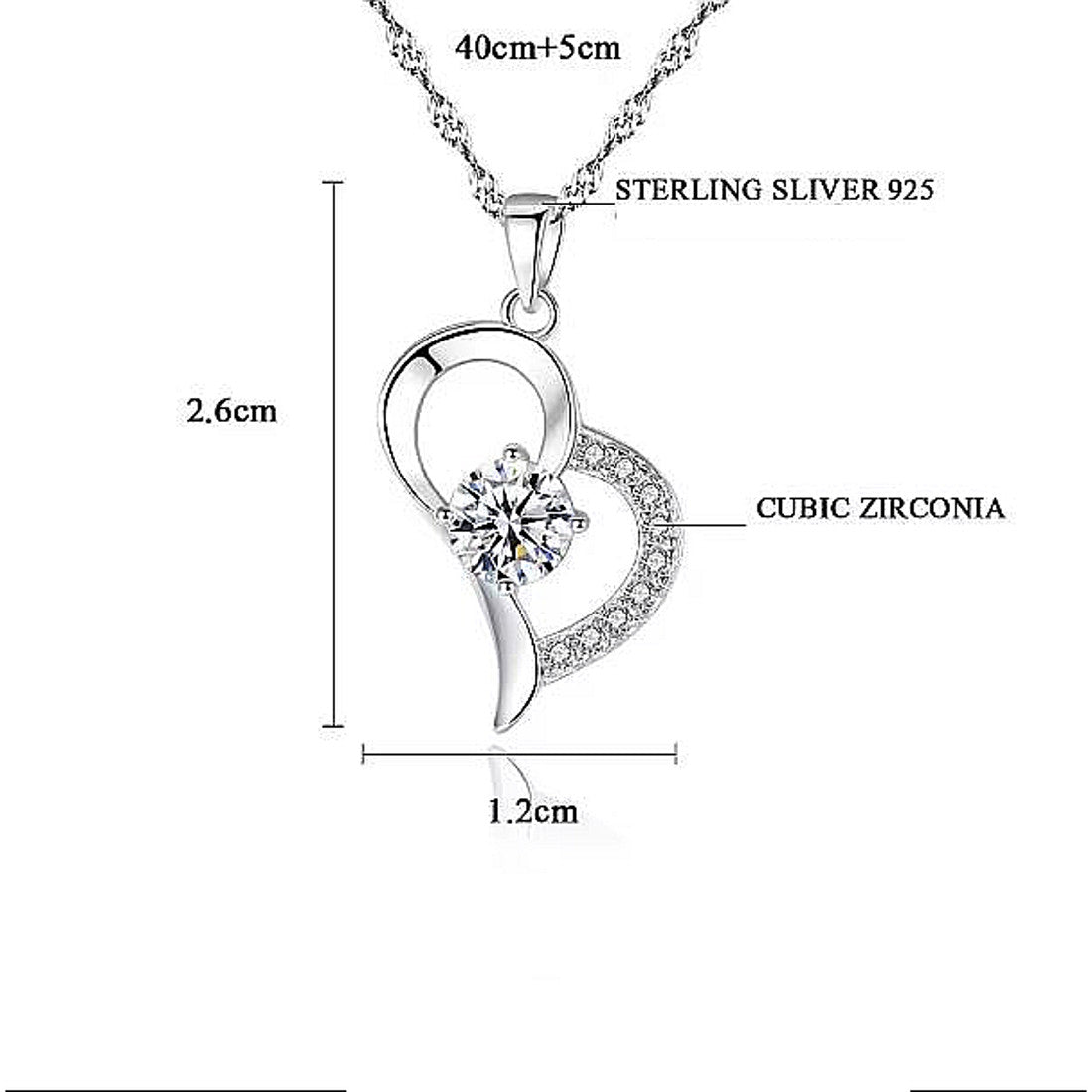 Halskette Herz Silber 925 KARMA