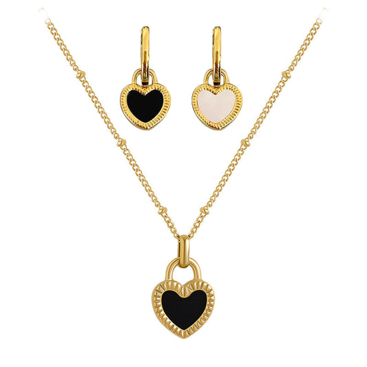 Halskette / Ohrringer Herz Silber oder Gold KARMA